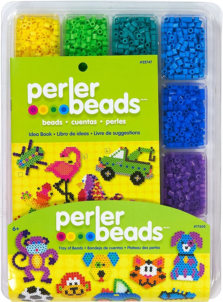 Perler Fused Bead Tray 4,000/Pkg W/Idea Book-Tray Of Beads